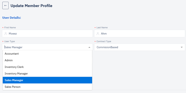 Member profile settings