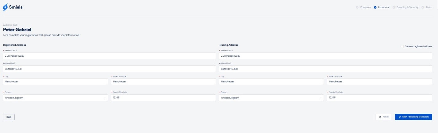 profile settings